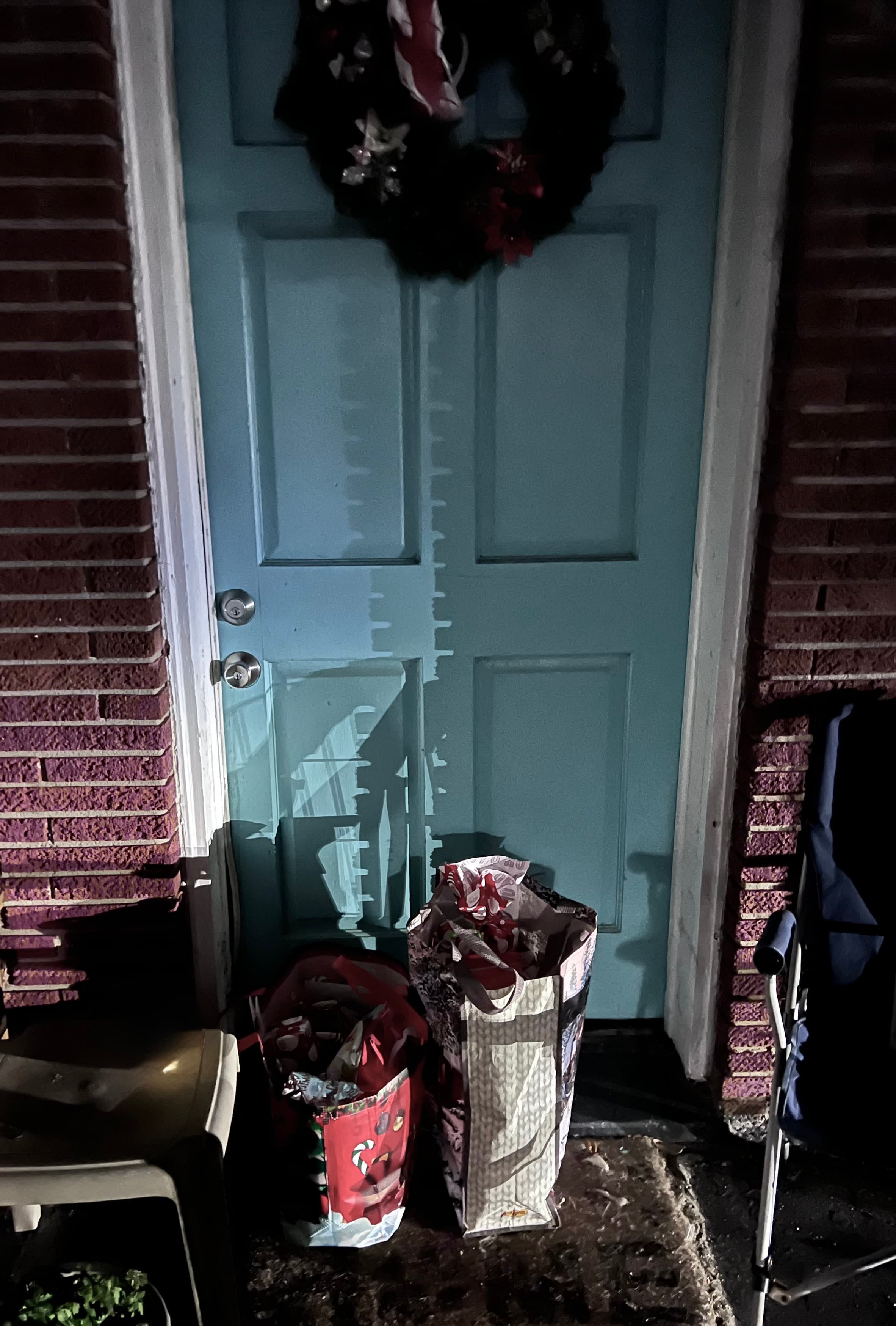 Deliveries were made late Christmas Eve in hopes of finding the surprise in the morning!